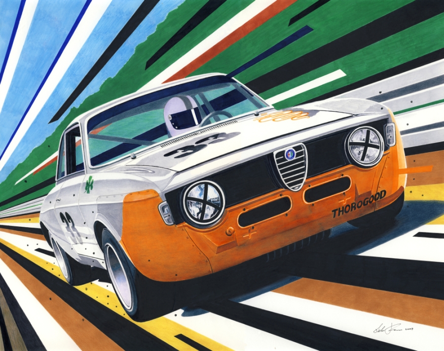 Alfa GTA — motorsport artwork by Miha Furlan