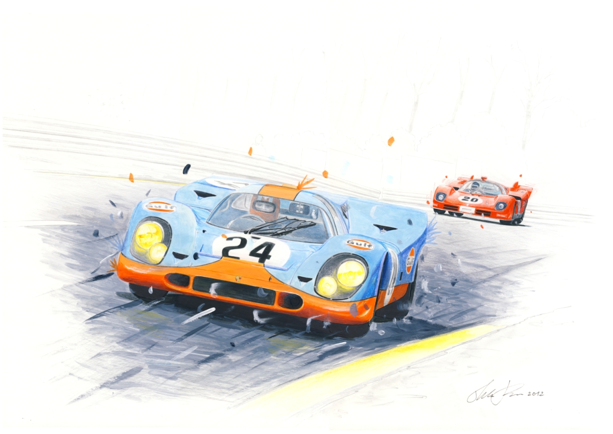 Battle of the ardennes! — motorsport artwork by Miha Furlan