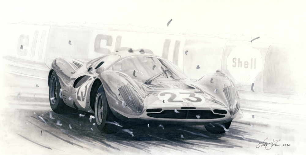 Ferrari 412p — motorsport artwork by Miha Furlan