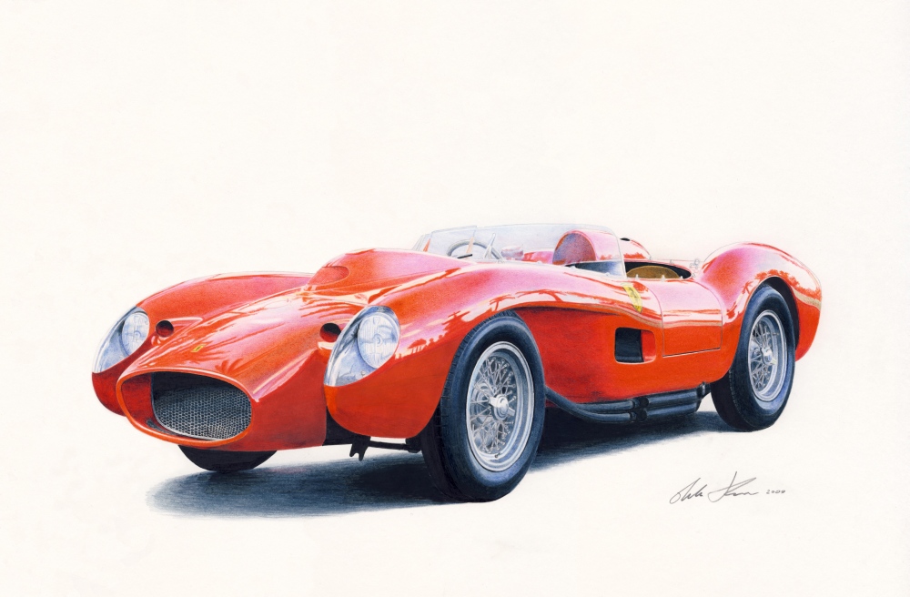 Ferrari testarossa prototipo — motorsport artwork by Miha Furlan
