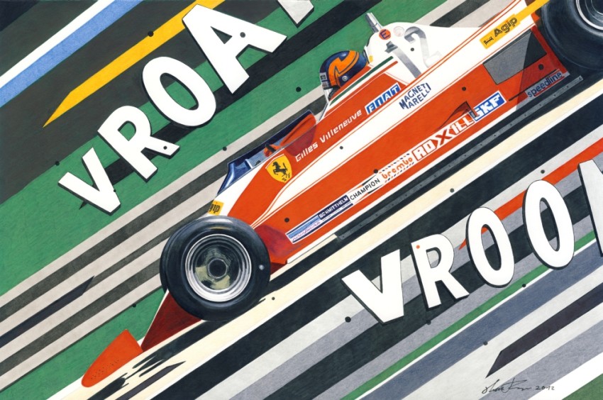 Gilles! — motorsport artwork by Miha Furlan