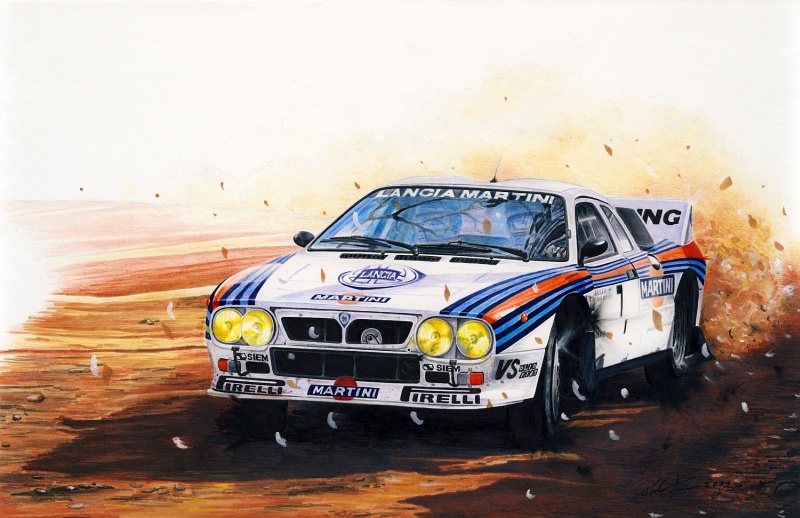 Lancia 037 — motorsport artwork by Miha Furlan