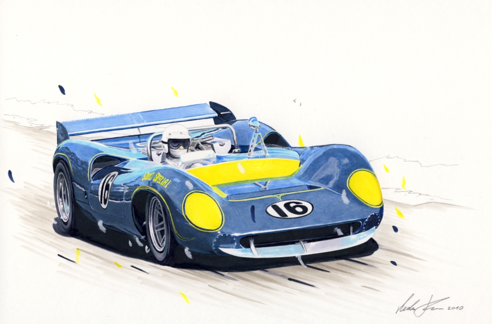 Lola T70 — motorsport artwork by Miha Furlan
