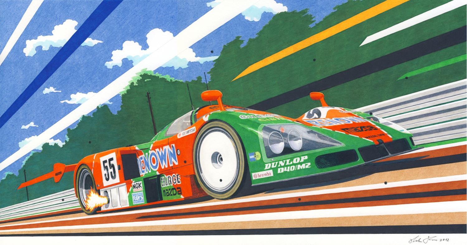A legend from the far east — motorsport artwork by Miha Furlan