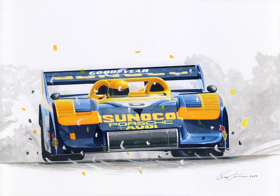 Porsche 917/30 — motorsport artwork by Miha Furlan