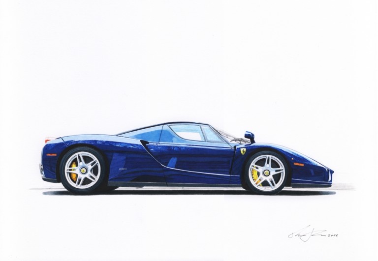 Ferrari Enzo — motorsport artwork by Miha Furlan