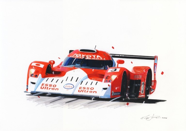 Toyota GT – one — motorsport artwork by Miha Furlan