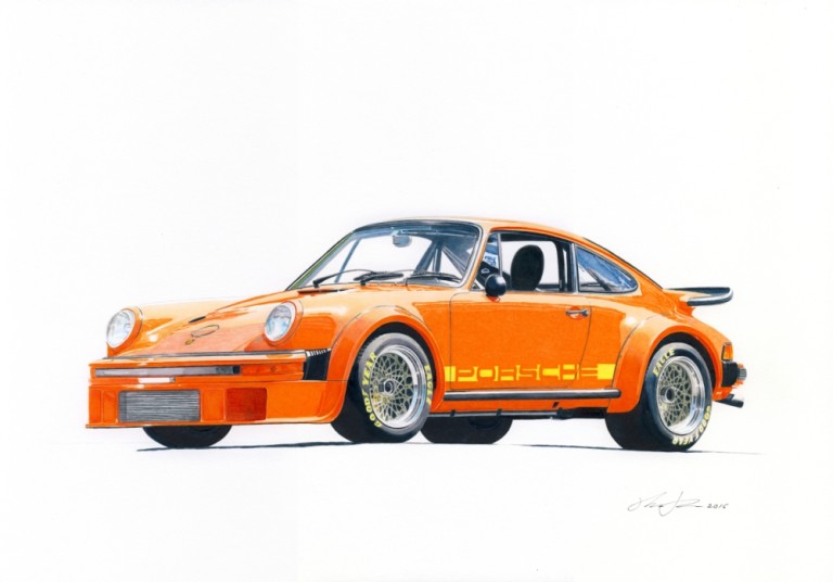 Orange beast — motorsport artwork by Miha Furlan