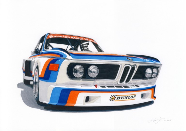 BMW CSL — motorsport artwork by Miha Furlan
