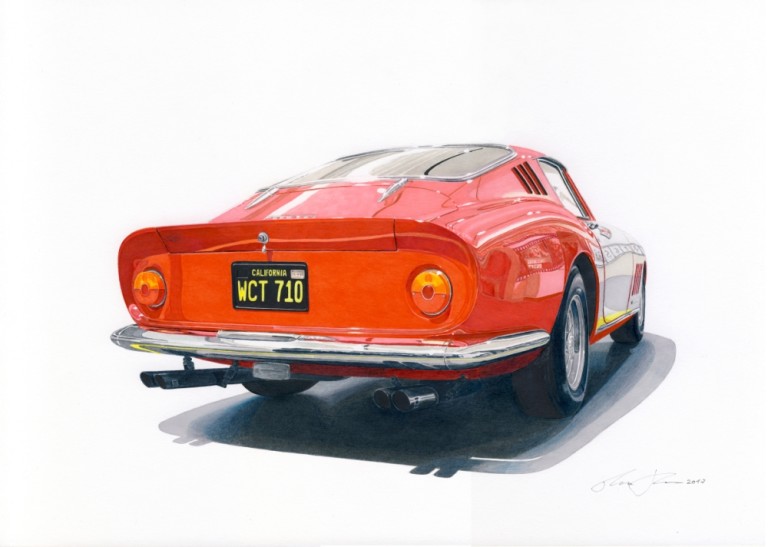 Steve Mcqueen’s Ferrari 275 GTB — motorsport artwork by Miha Furlan