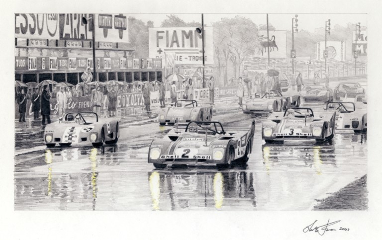 Monza 1000 kilometers — motorsport artwork by Miha Furlan
