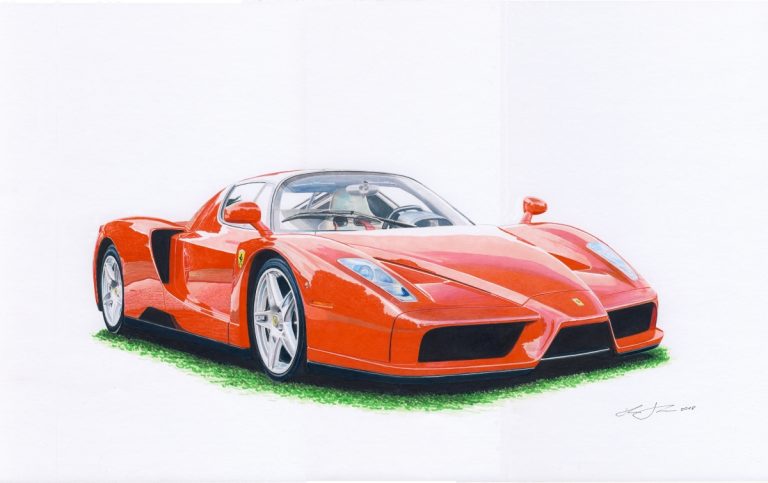 Enzo — motorsport artwork by Miha Furlan