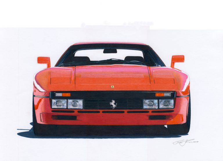 Ferrari 288 GTO — motorsport artwork by Miha Furlan
