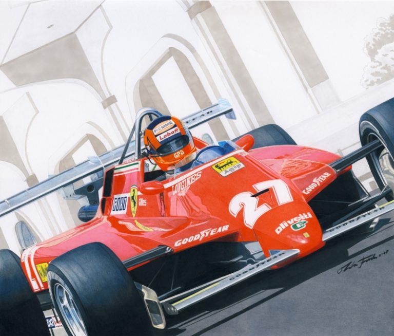Gilles at Long Beach — motorsport artwork by Miha Furlan