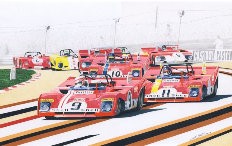 Brands Hatch 1972 1000 kilometers — motorsport artwork by Miha Furlan