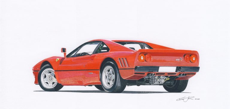 GTO Perfection — motorsport artwork by Miha Furlan