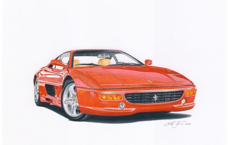 Ferrari F355 — motorsport artwork by Miha Furlan
