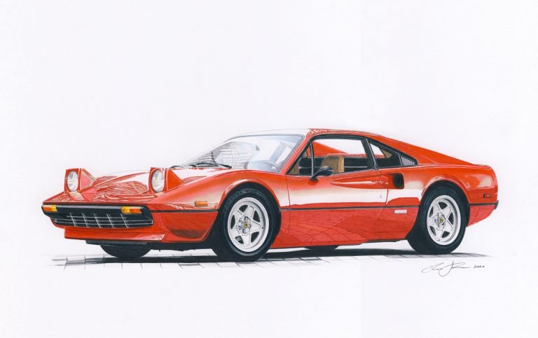 Ferrari 308 GTB — motorsport artwork by Miha Furlan