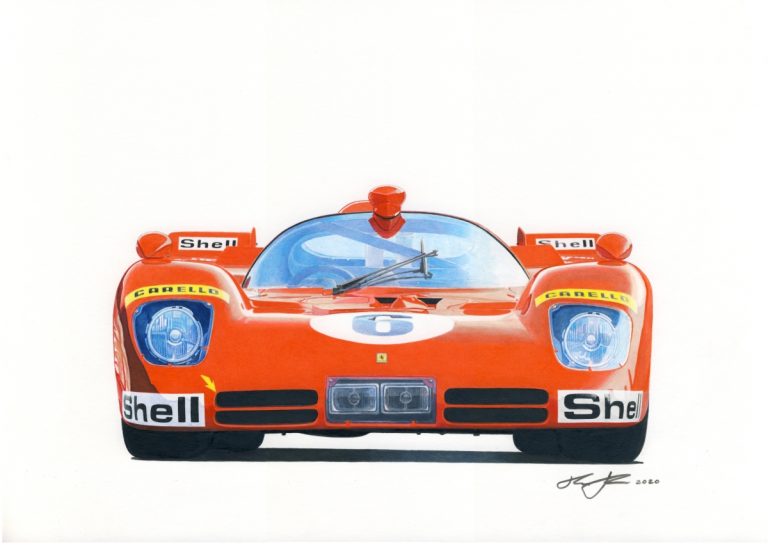 Ferrari 512S — motorsport artwork by Miha Furlan