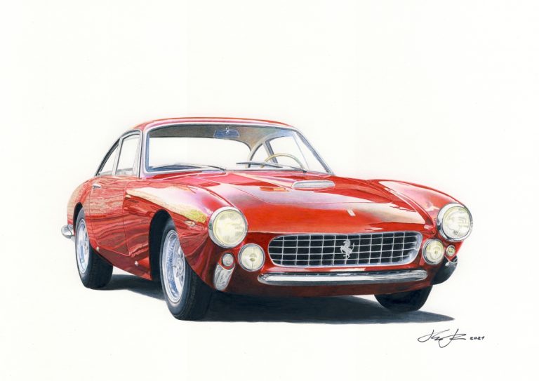 Ferrari 250 Lusso — motorsport artwork by Miha Furlan