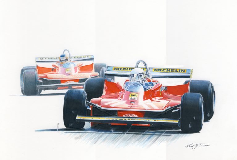Monaco Duel — motorsport artwork by Miha Furlan