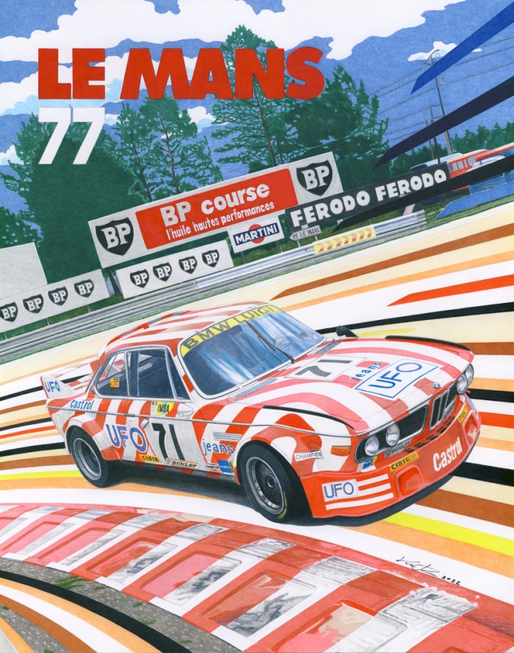 Le Mans 77 — motorsport artwork by Miha Furlan