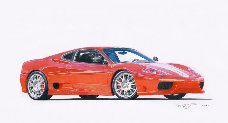 Ferrari 360 CS — motorsport artwork by Miha Furlan