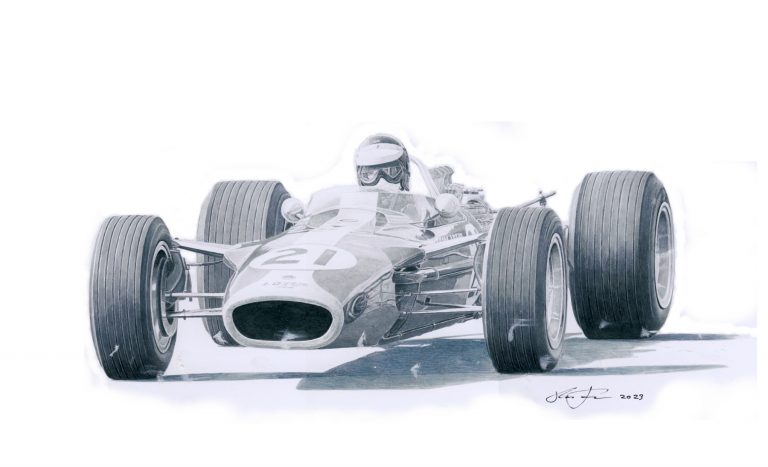 Lotus 49 — motorsport artwork by Miha Furlan