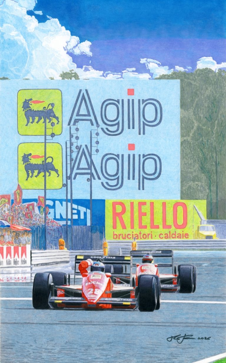 Monza 1988 — motorsport artwork by Miha Furlan