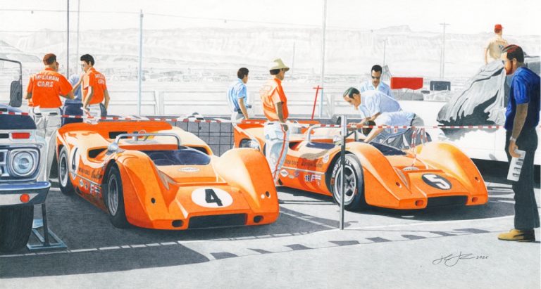 Bruce and Denny show — motorsport artwork by Miha Furlan